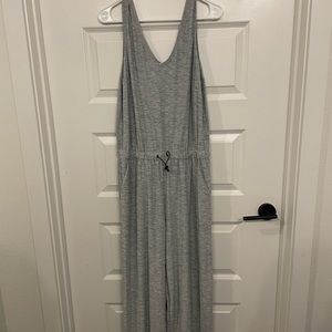 Old Navy Breathe ON Wide Leg Athletic Heathered Gray Jumpsuit - Large